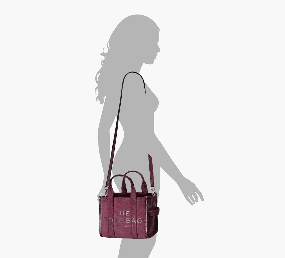 MARC JACOBS THESMALLTOTE in BURGUNDY view 7