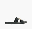 MICHAEL KORS ERINFLATSANDAL in BLACK