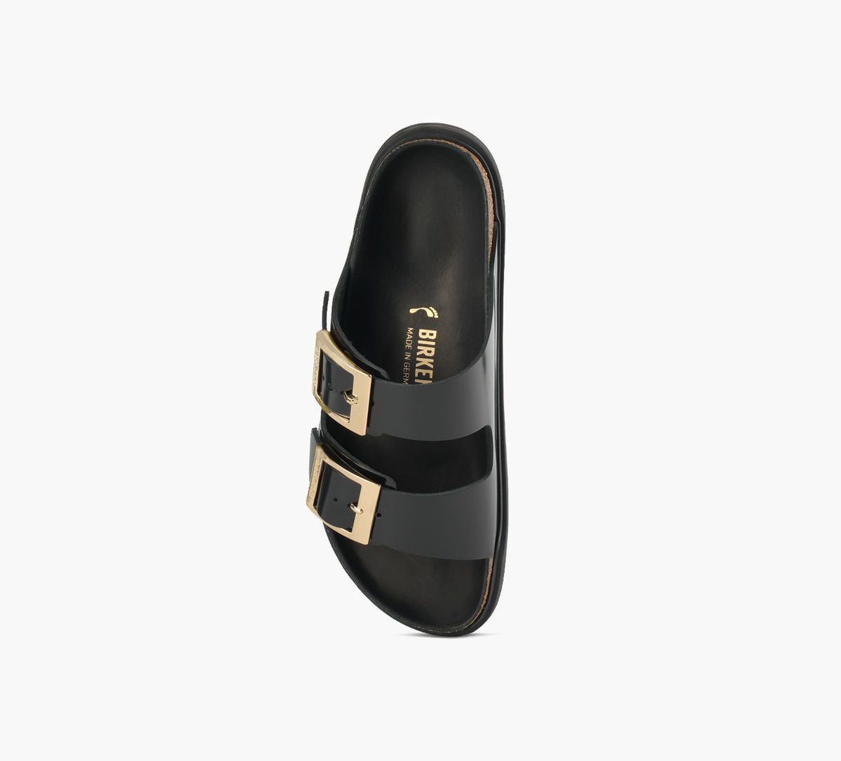BIRKENSTOCK ARIZONABOUCLECARRE en NOIR vue 1c