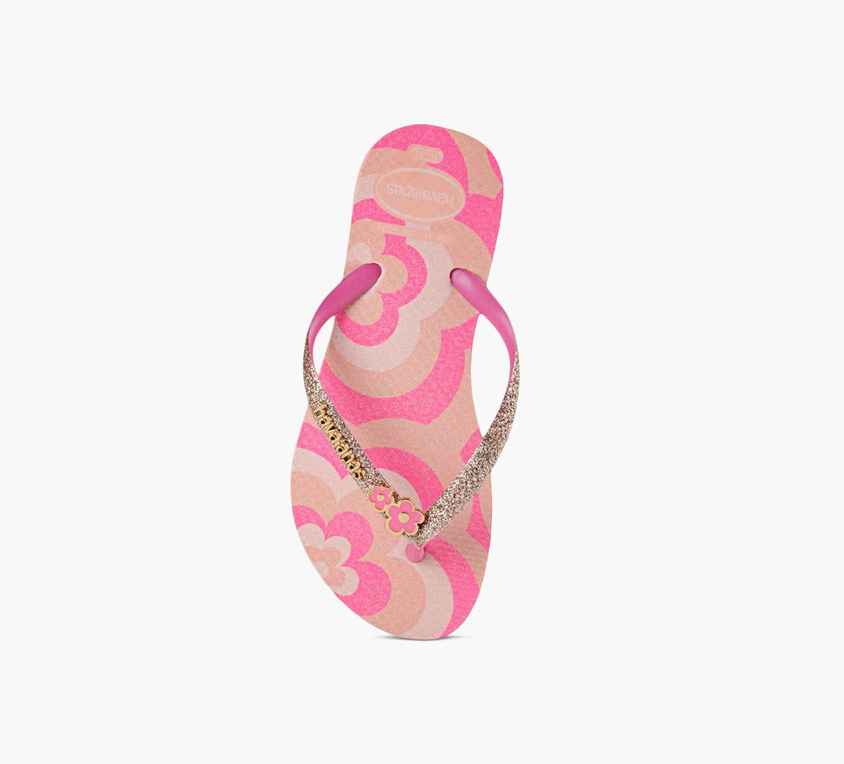 HAVAIANAS TONGFINEPAILLETTESENFANTS en ROSE PALE vue 1c