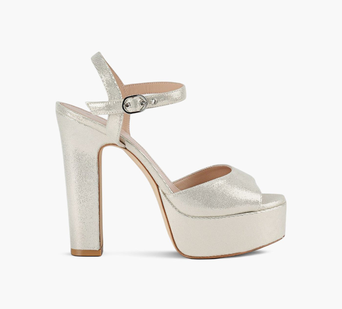 STUART WEITZMAN READEPLATFORM in SILVER
