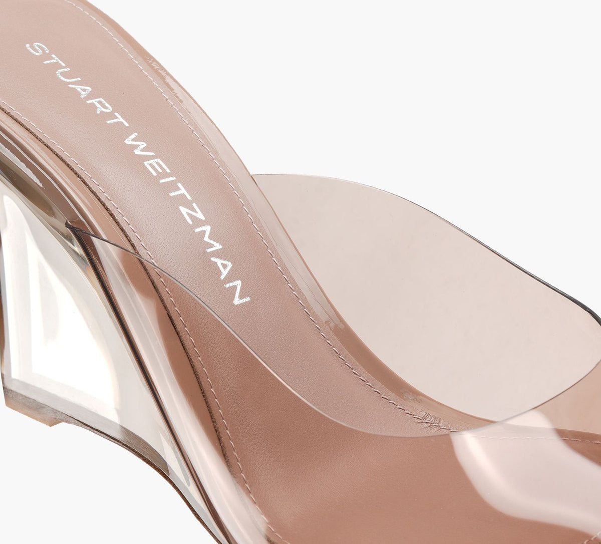STUART WEITZMAN MULEENLUCITEVINNIE en TRANSPARENT vue 1a