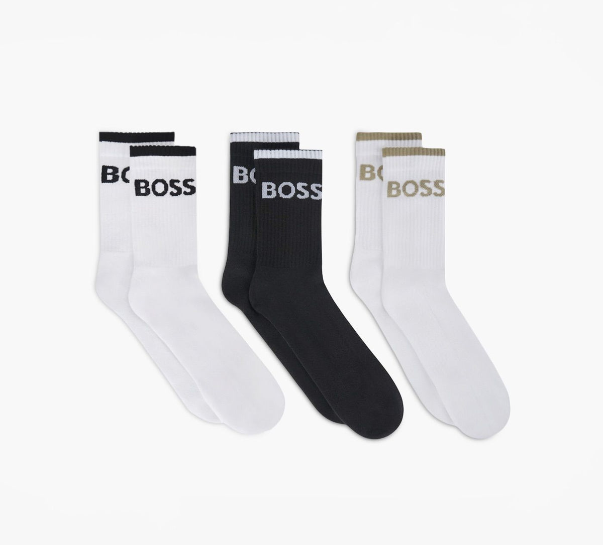 BOSS 6PACKRIBBEDSHORTSOCKSINACOTTONBLEND in MULTICOLOUR