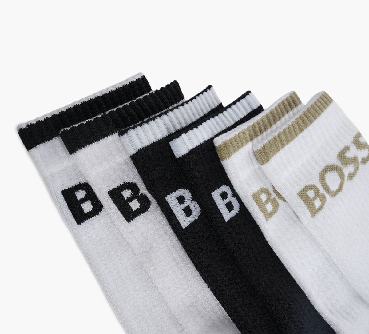 BOSS 6PACKRIBBEDSHORTSOCKSINACOTTONBLEND in MULTICOLOUR view 2