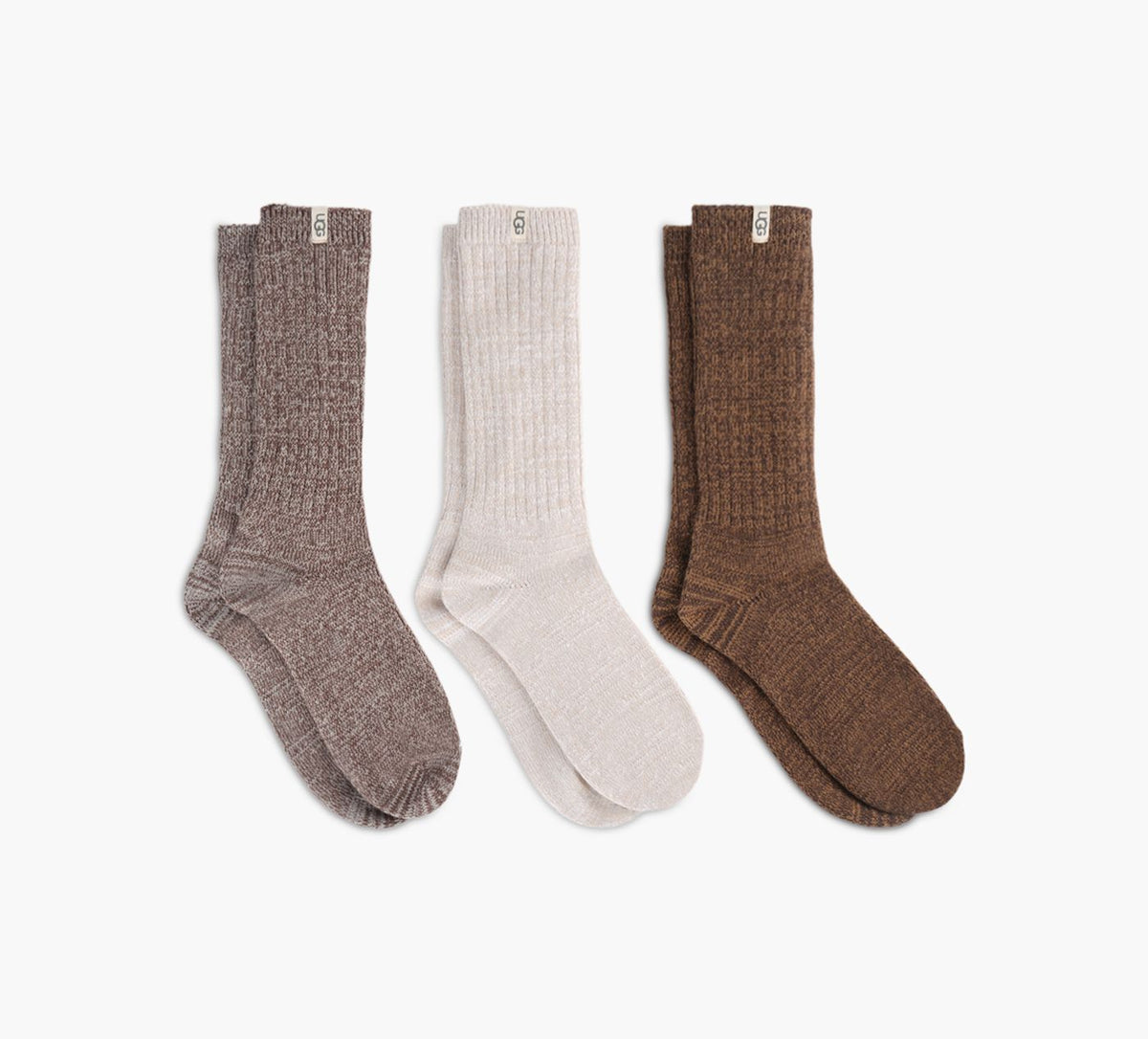 UGG CHAUSSETTESMIMOLLETCTELESSLOUCHY3PAIRES en MULTICOLORE