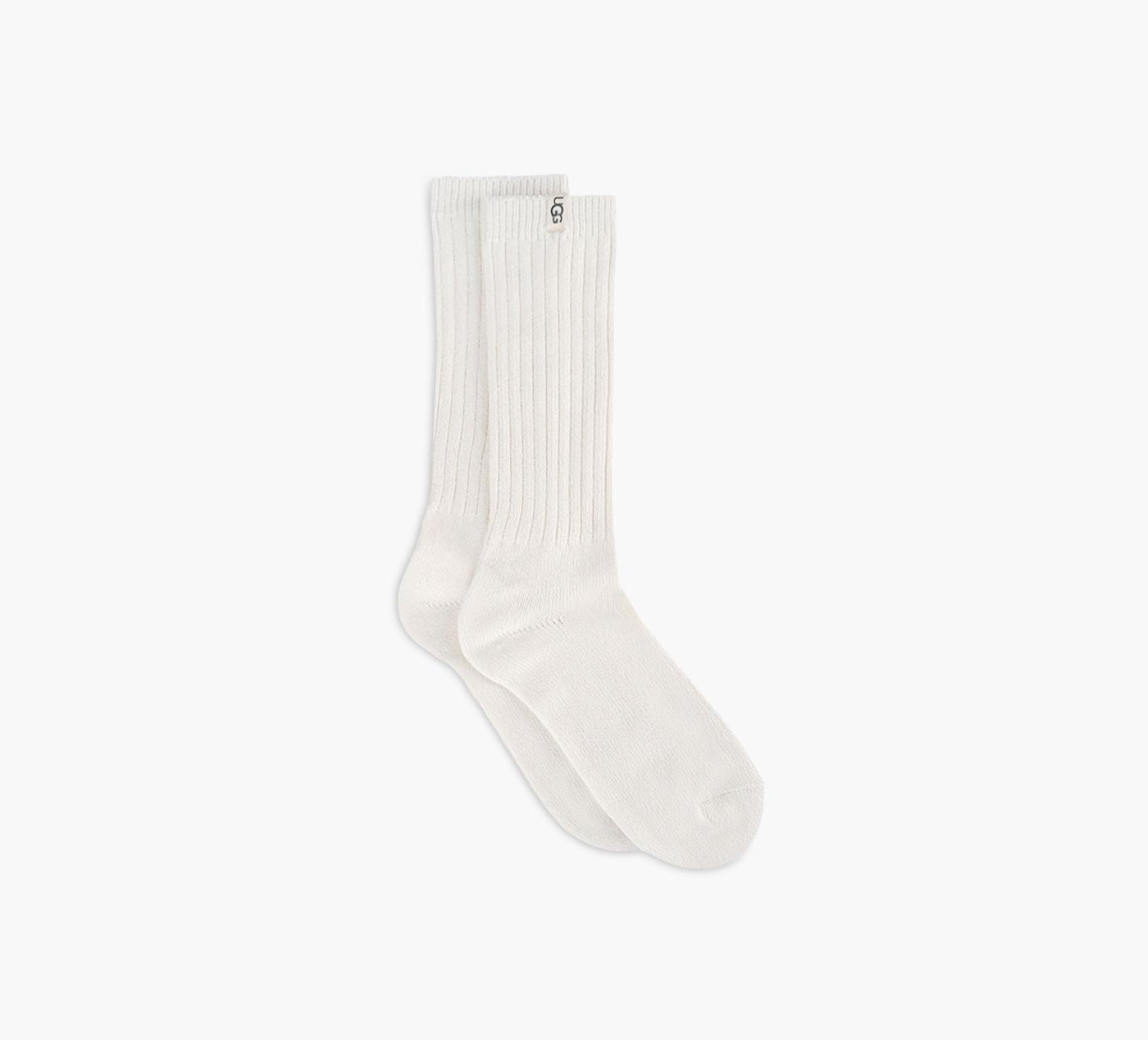 UGG RIBKNITSLOUCHYCREWSOCK in WHITE