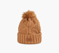 UGG CABLEBEANIEWITHPOM in BROWN