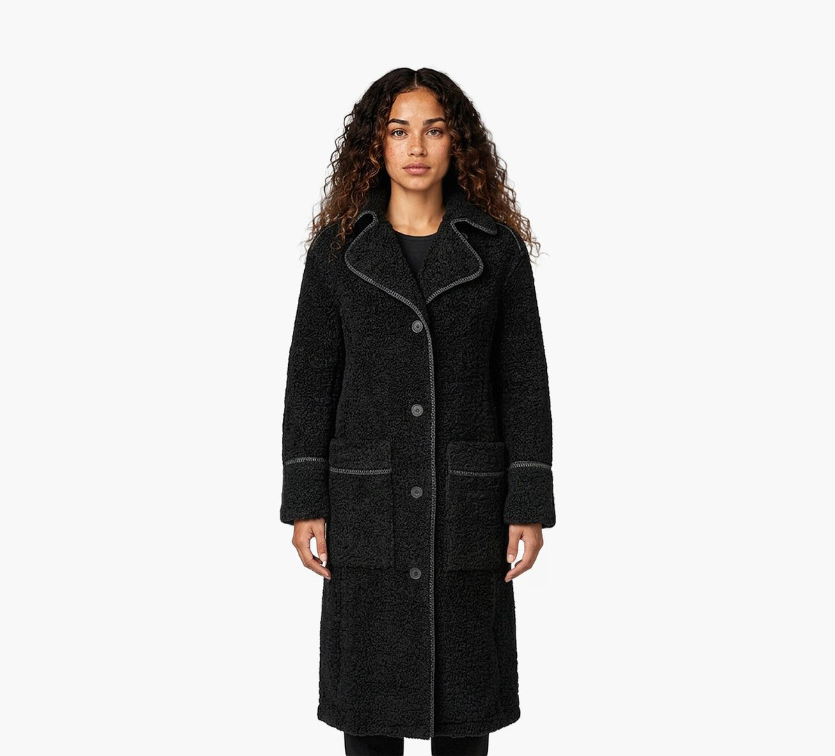 UGG MANTEAUSEMAUGGFLUFF en NOIR