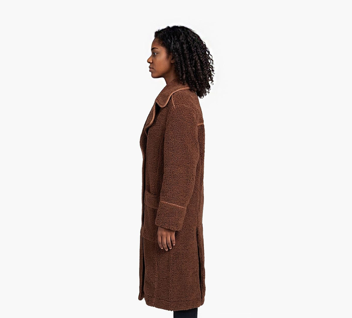 UGG MANTEAUSEMAUGGFLUFF en BRUN vue 3