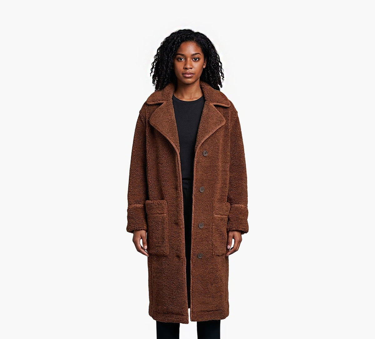 UGG MANTEAUSEMAUGGFLUFF en BRUN vue 5