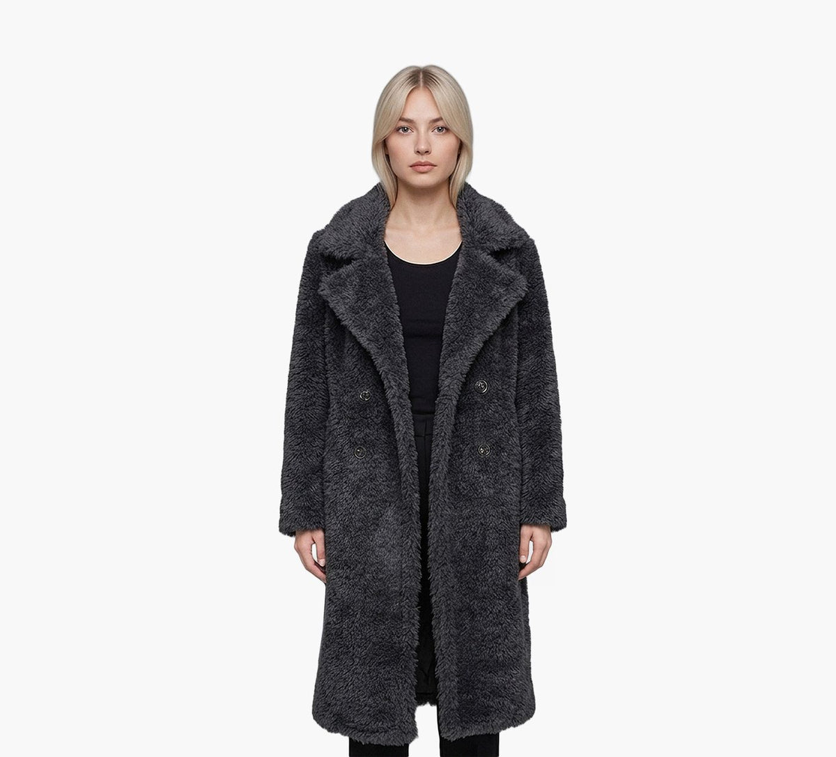 UGG MANTEAUGERTRUDELONGTEDDYII en NOIR vue 4