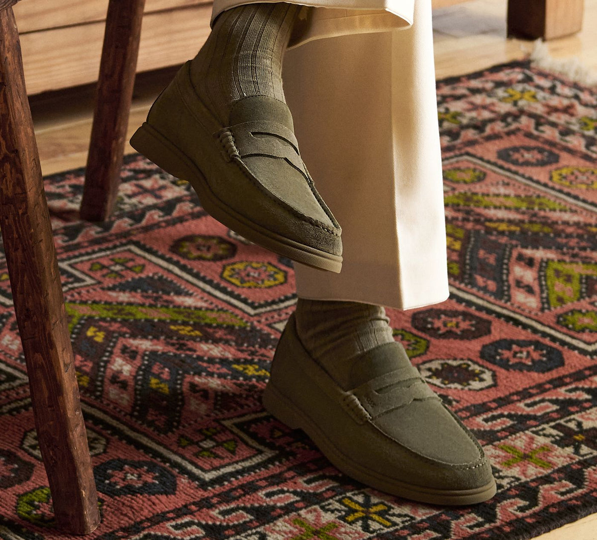 BOSS SIENNELOAFER in KHAKI view 1a