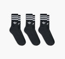 ADIDAS 3STRIPESCREWSOCKS3PAIRS in BLACK
