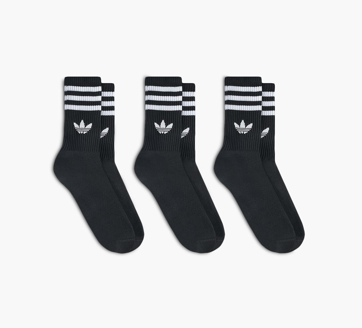 ADIDAS 3STRIPESCREWSOCKS3PAIRS in BLACK