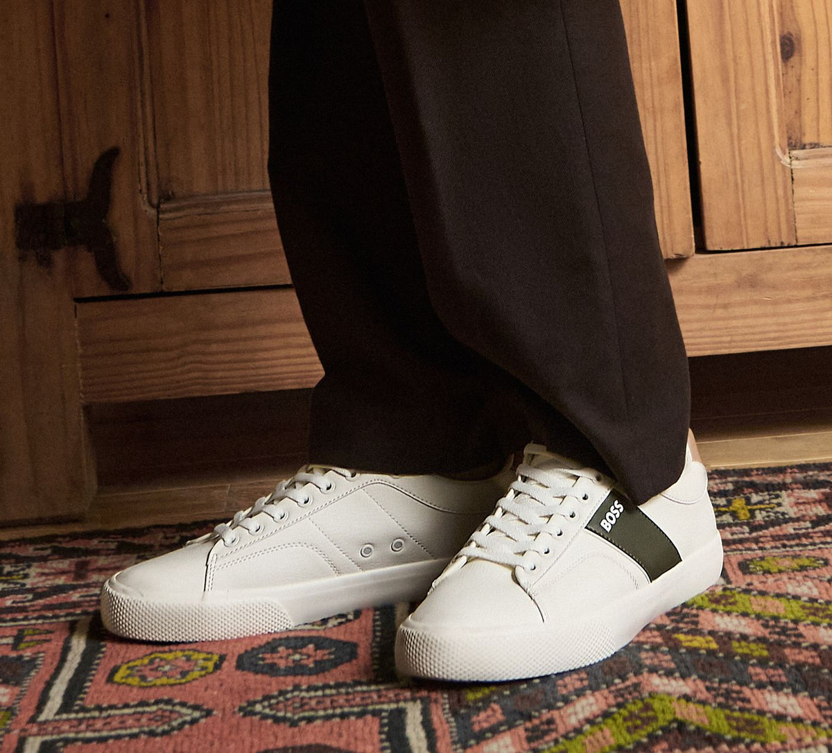 BOSS TENNISAIDEN en BLANC vue 1a