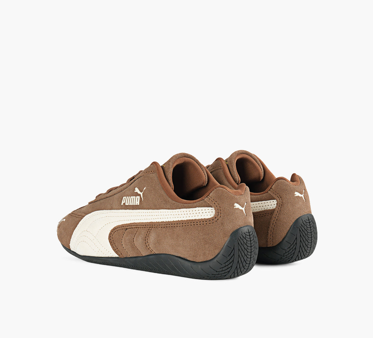 PUMA BASKETSSPEEDCATOGJR en BRUN vue 3