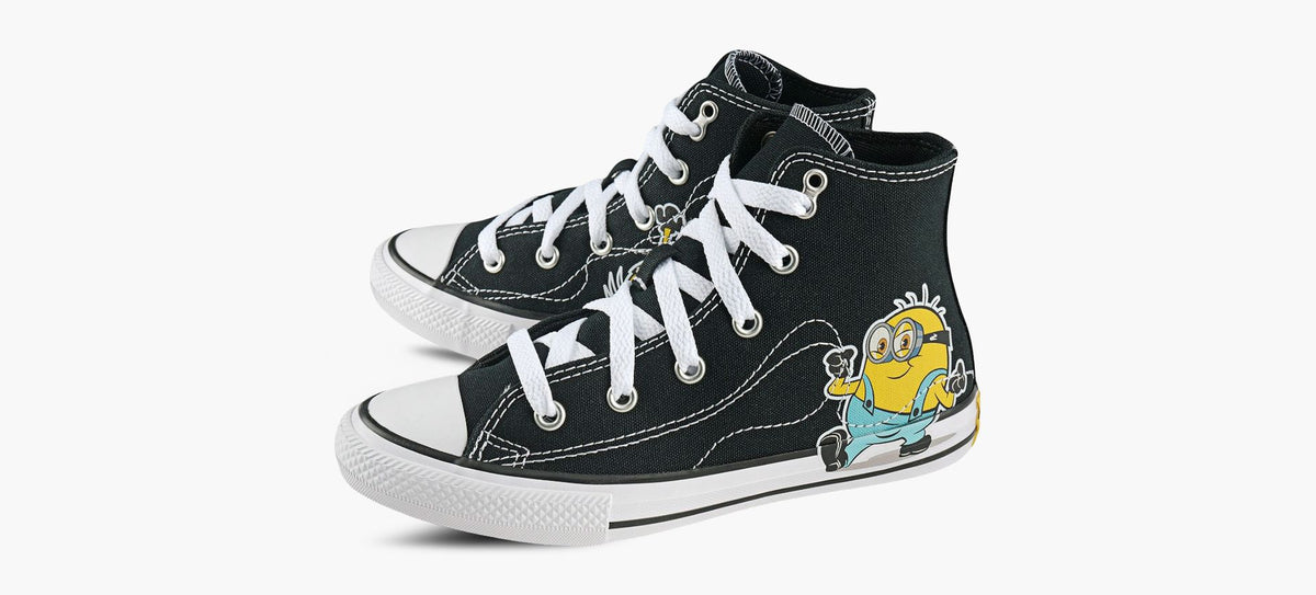 CONVERSE CHUCKTAYLORALLSTARHIXMINION in BLACK view 4