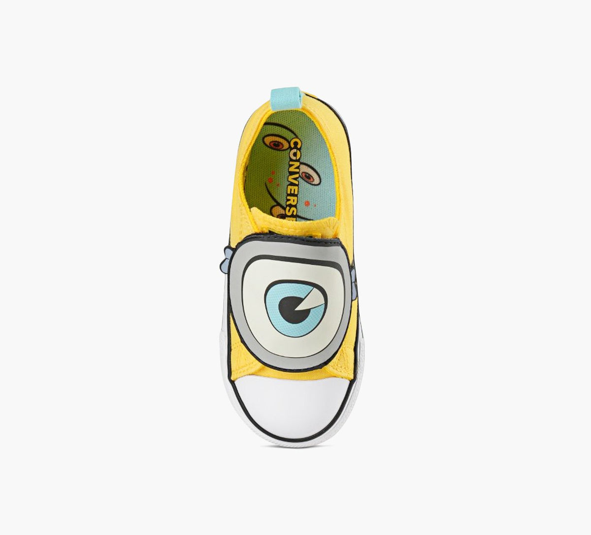 CONVERSE CHUCKTAYLORALLSTARUNEBRIDEENFANTS en JAUNE vue 1c