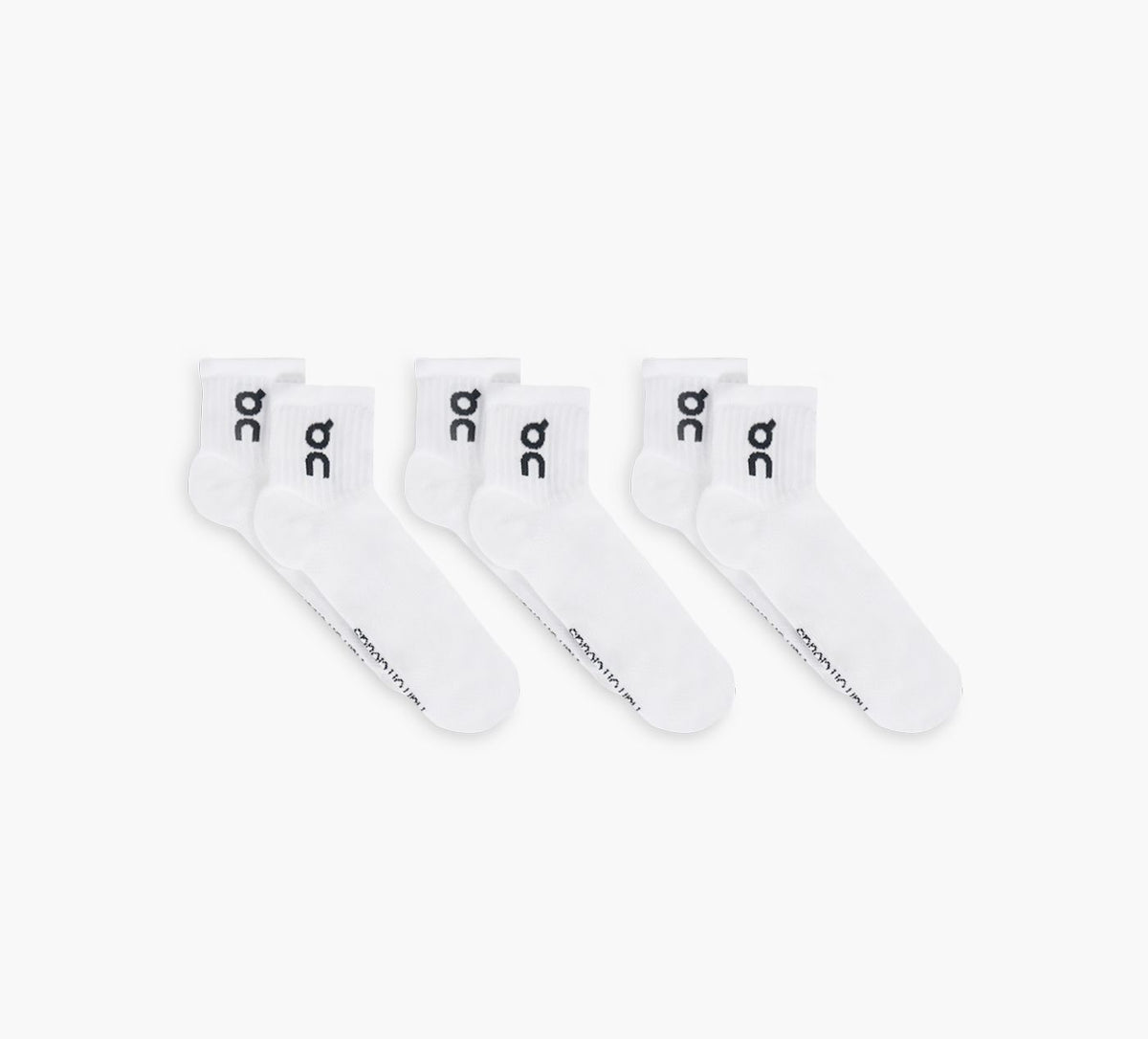 ON CHAUSSETTESMIHAUTESLOGO3PAIRES en BLANC