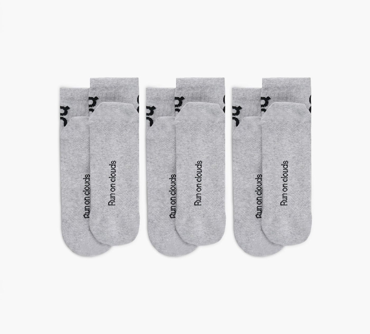 ON CHAUSSETTESMIHAUTESLOGO3PAIRES en GRIS vue 2