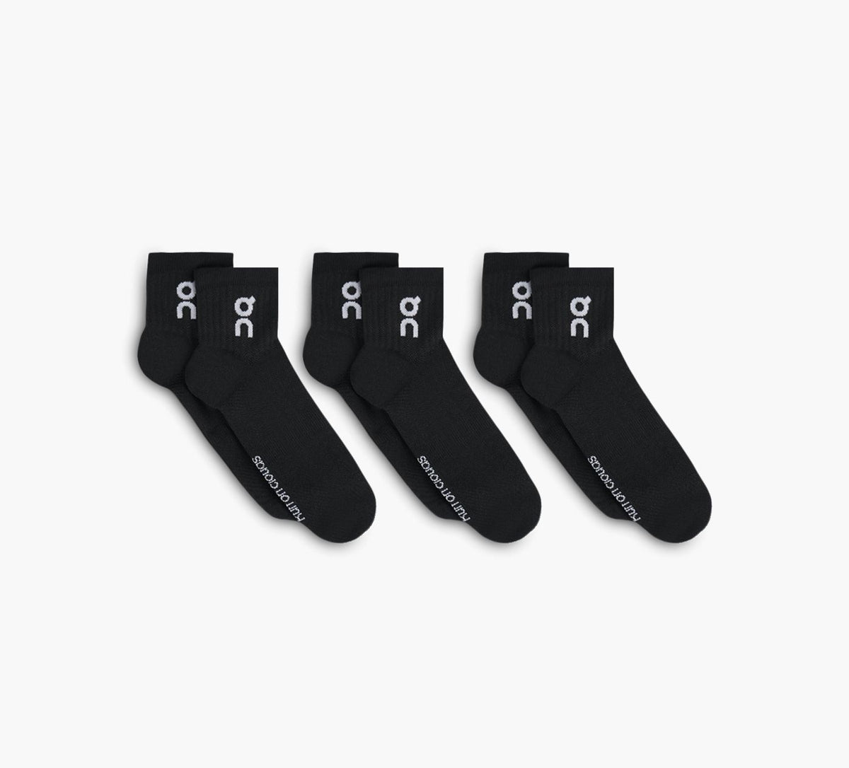 ON LOGOSOCKMID3P in BLACK