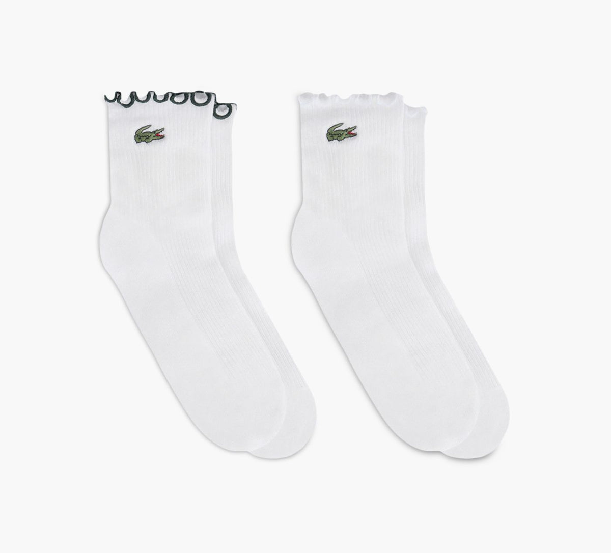 LACOSTE 2PACKFRILLEDSOCKS in WHITE