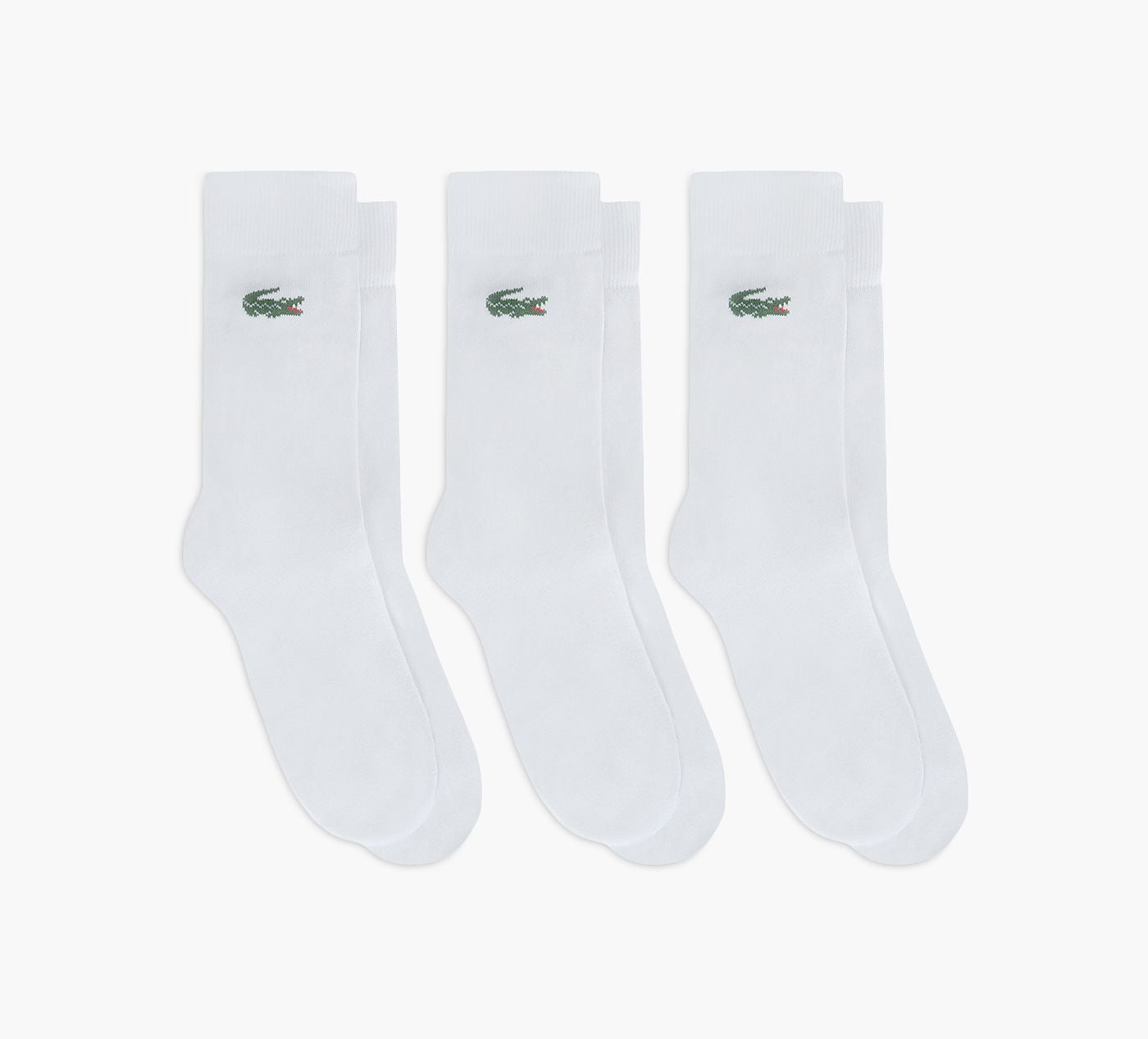 LACOSTE CHAUSETTES3PAIRES en BLANC
