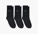 LACOSTE CHAUSETTES3PAIRES en NOIR