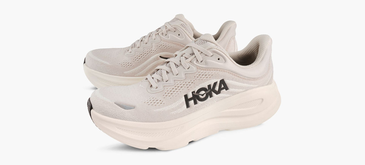 HOKA BONDI9LARGE en BEIGE vue 4