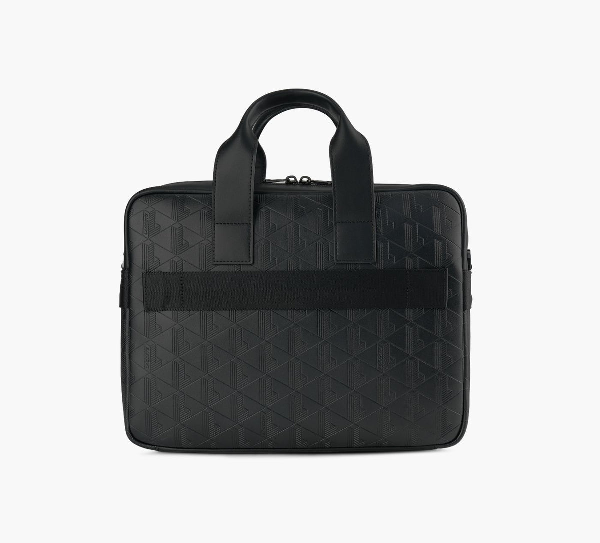 LACOSTE SacpourordinateurportableencuirMonogram en NOIR vue 5