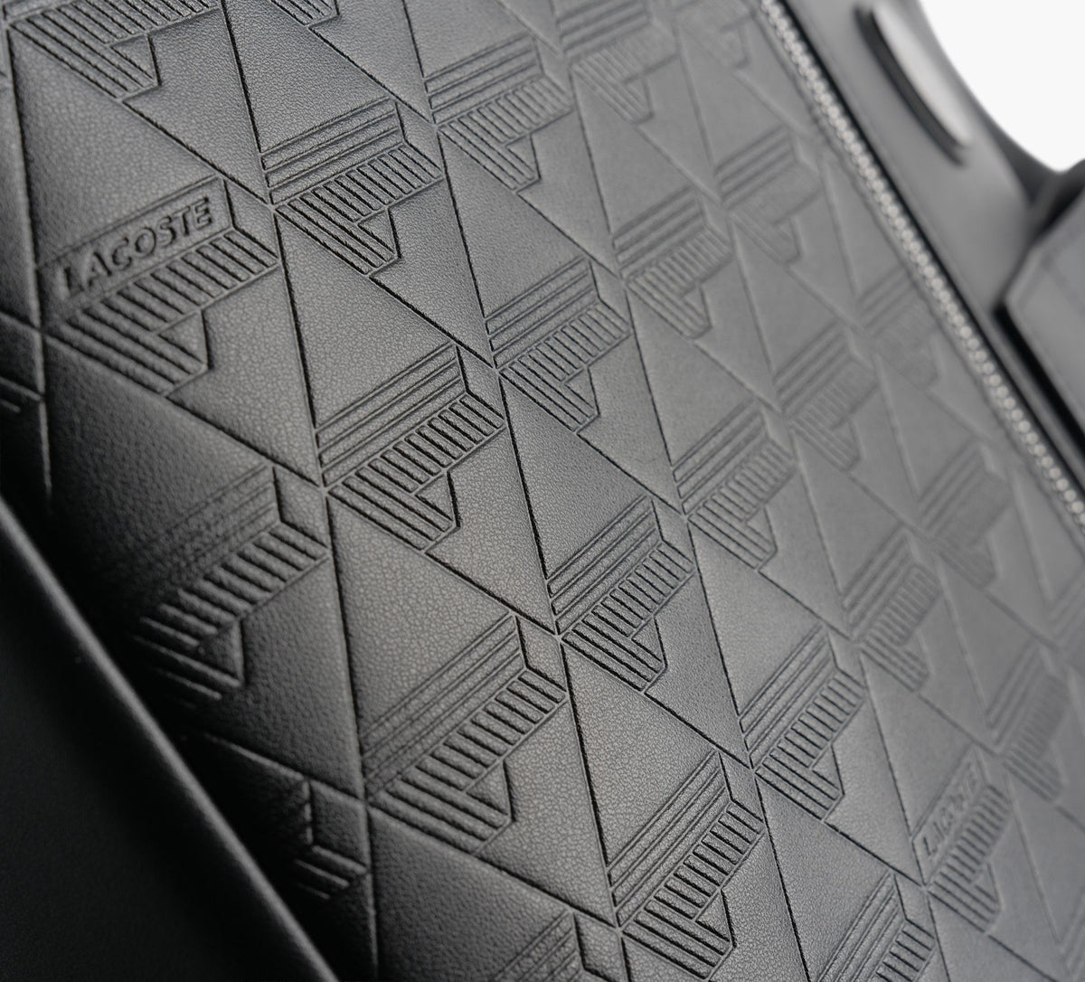 LACOSTE MONOGRAMLEATHERLAPTOPBAG in BLACK view 6
