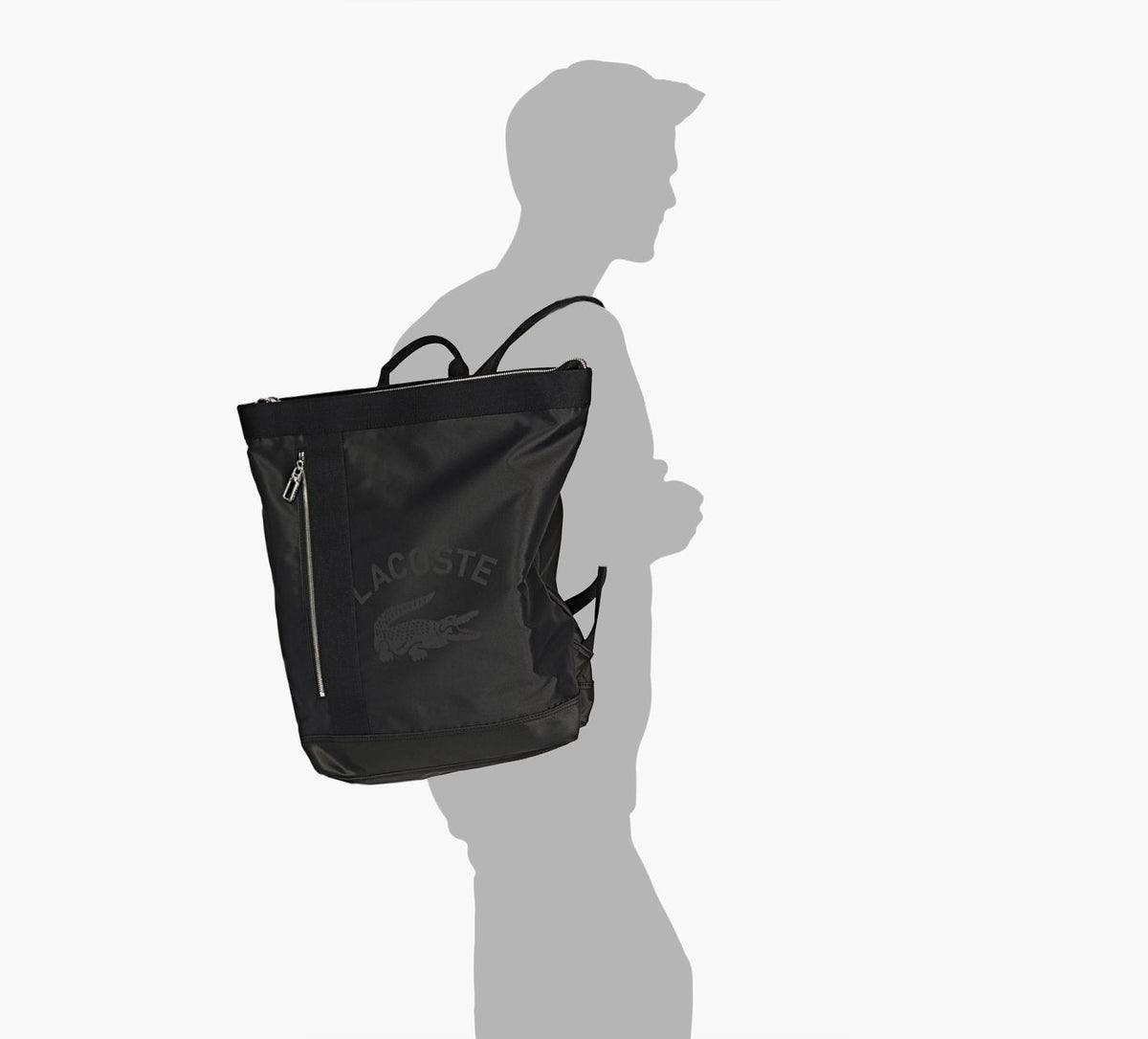 LACOSTE BACKPACKNYLON in BLACK view 5