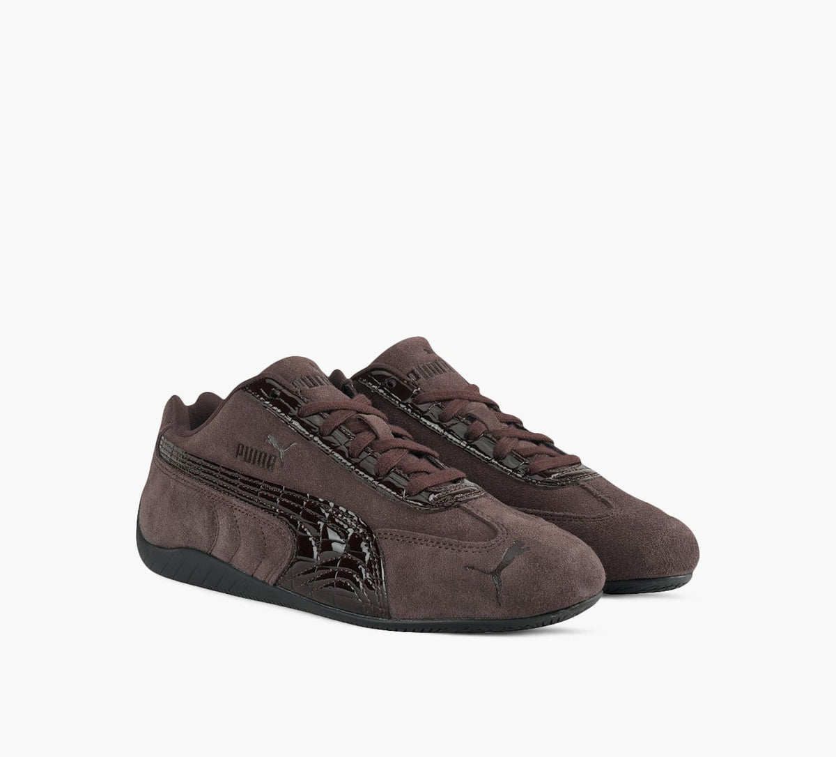 PUMA BASKETSPEEDCATCROCODILEHAUTEQUALIT en BRUN vue 2