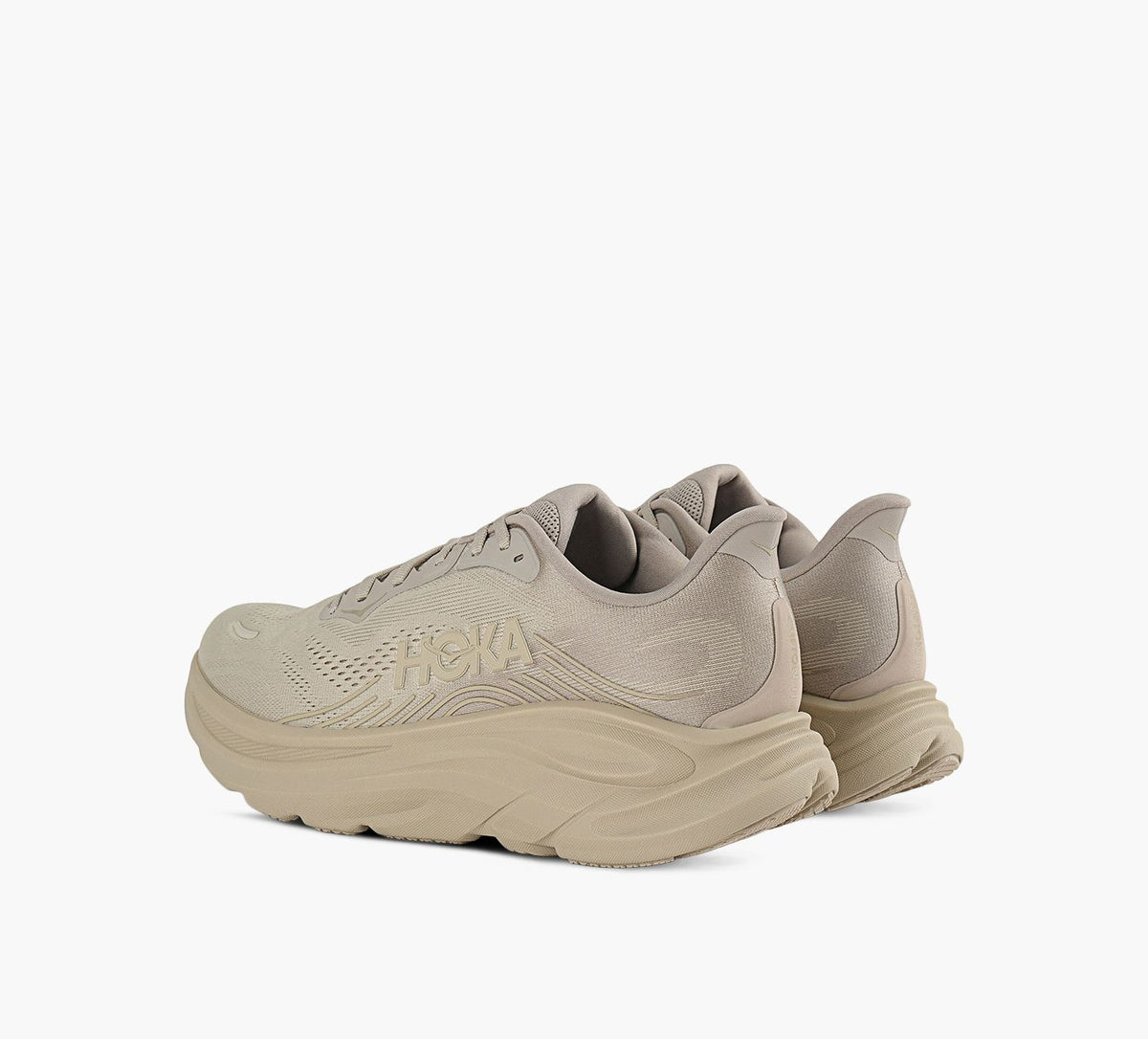 HOKA CLIFTON11 en BEIGE vue 3