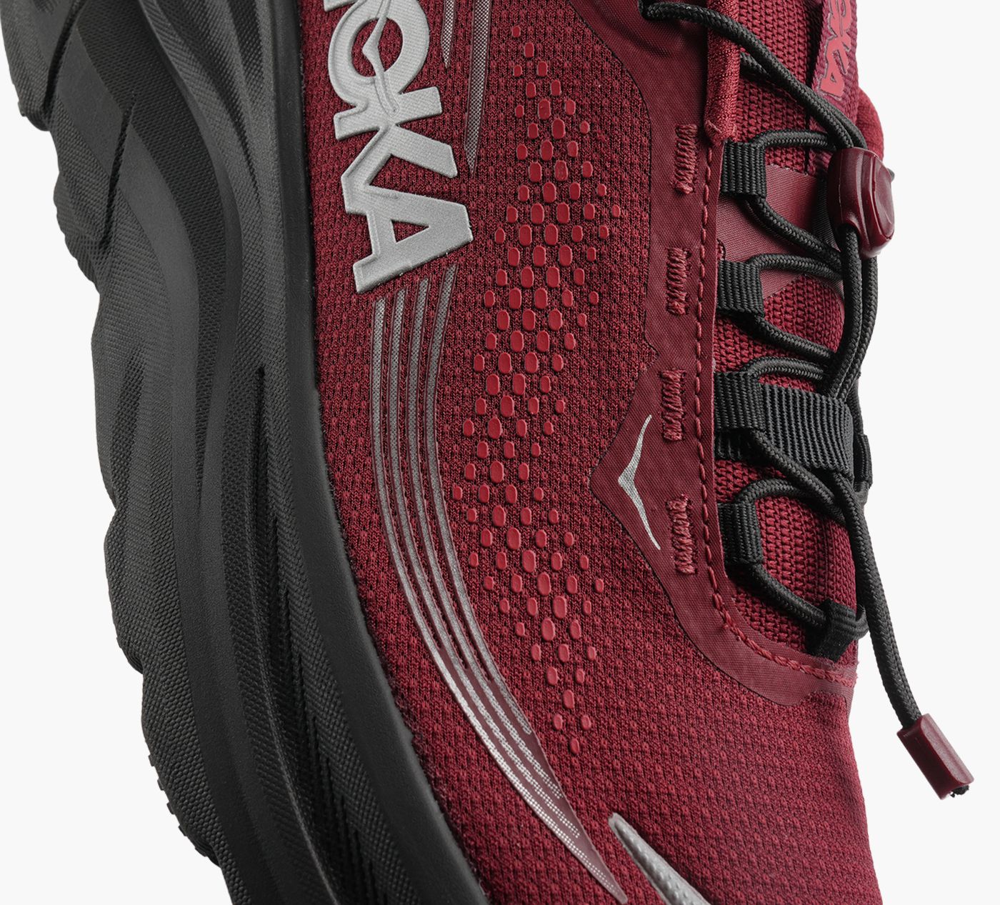 HOKA CLIFTON11GTX in BURGUNDY view 1b