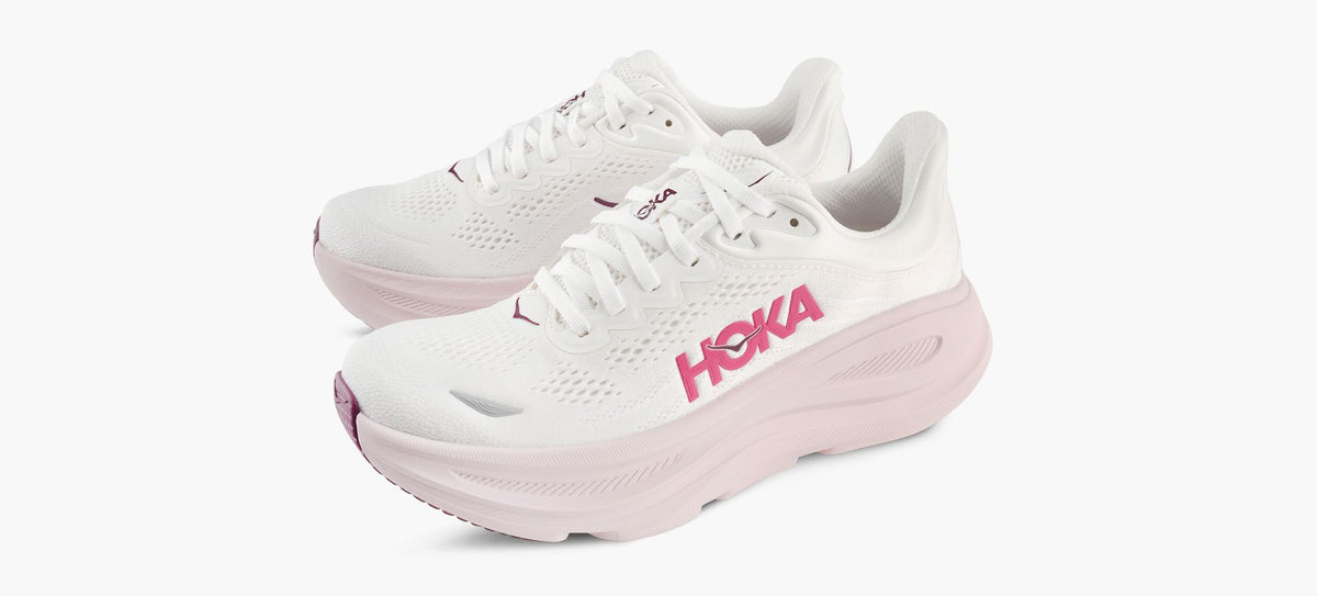 HOKA BONDI9WIDEWIDTH in WHITE view 4