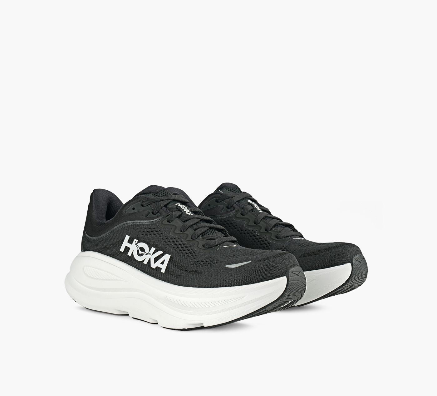 HOKA BONDI9WIDEWIDTH in BLACK view 2