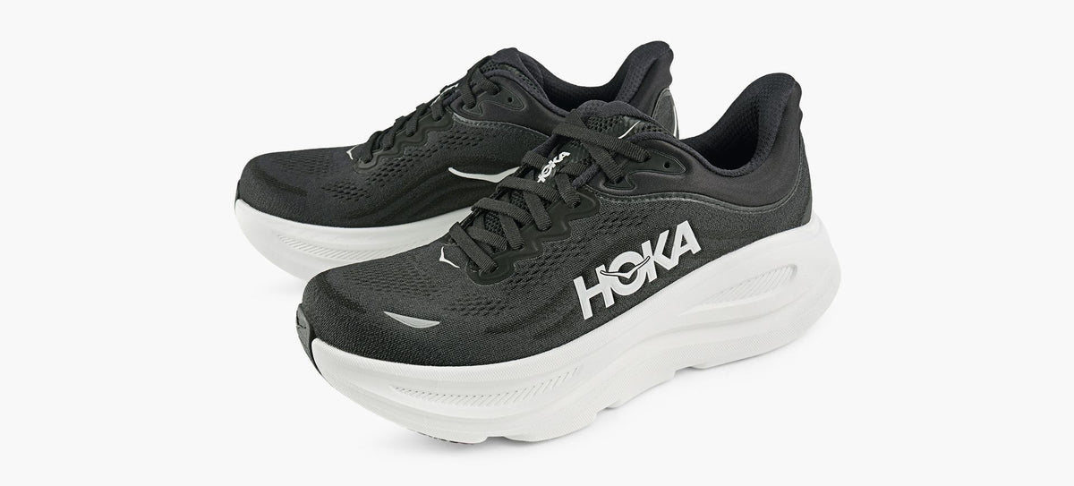 HOKA BONDI9WIDEWIDTH in BLACK view 4