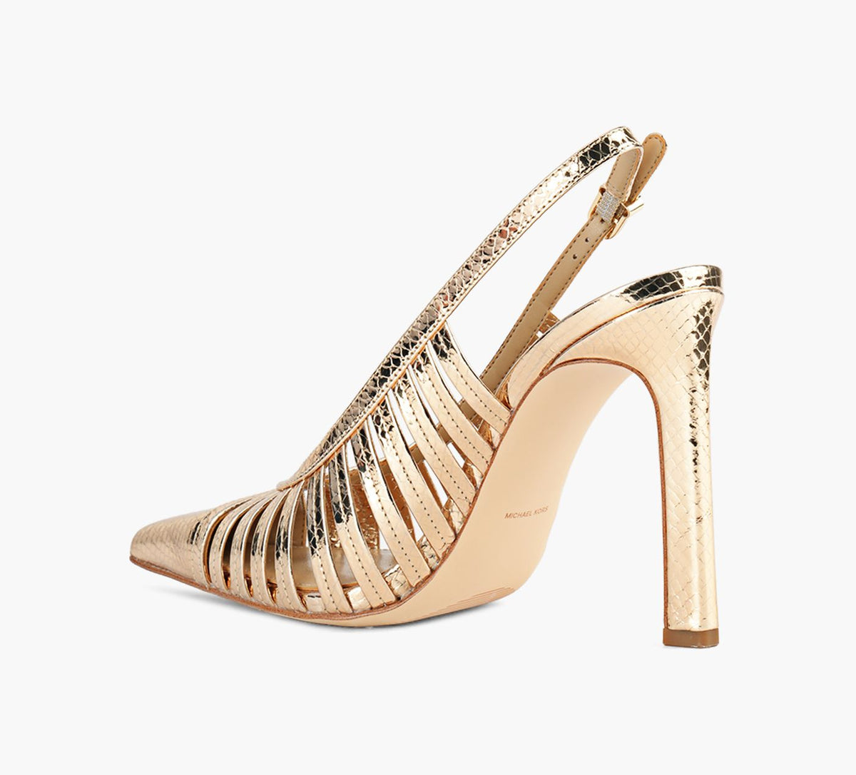 MICHAEL KORS ADRIANAHIGHPUMP in GOLD view 3