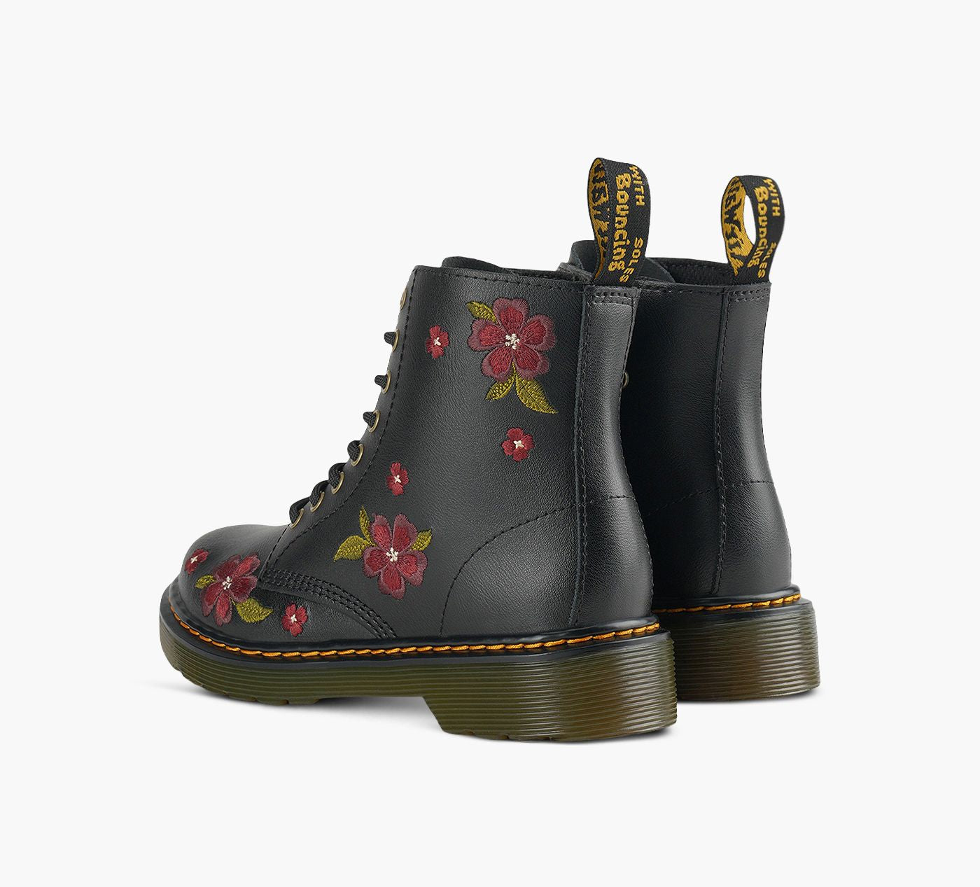 DR. MARTENS BOTTE1460AUTUMNBRODERIEFLORALE en NOIR vue 3