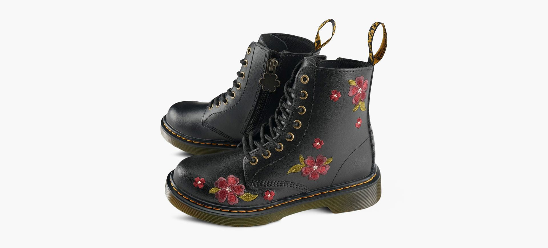 DR. MARTENS BOTTE1460AUTUMNBRODERIEFLORALE en NOIR vue 4