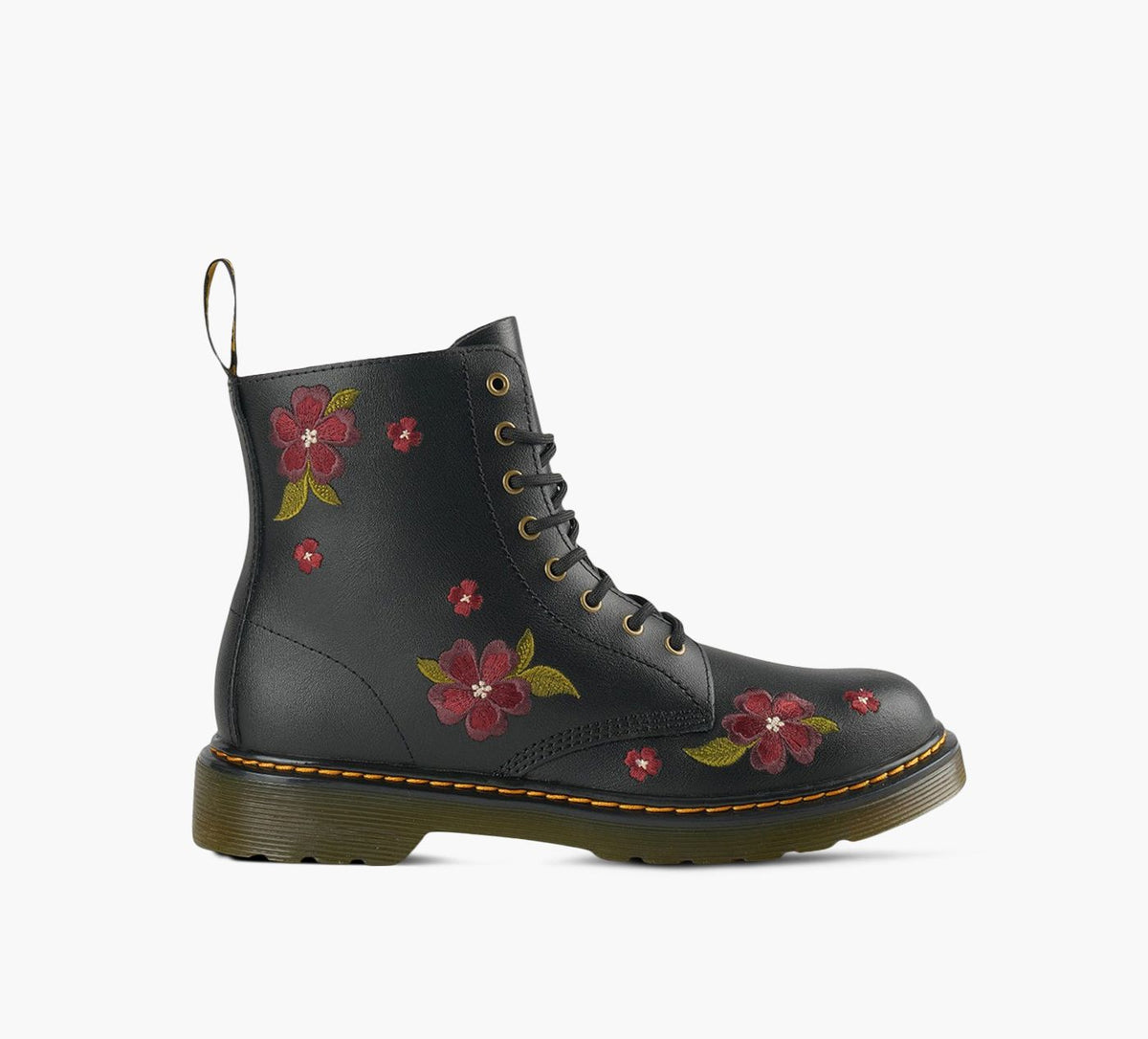 DR. MARTENS 1460AUTUMNFLORALEMBROIDERY in BLACK