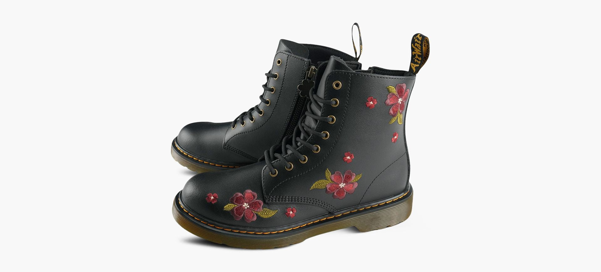DR. MARTENS BOTTE1460AUTUMNBRODERIEFLORALE en NOIR vue 4