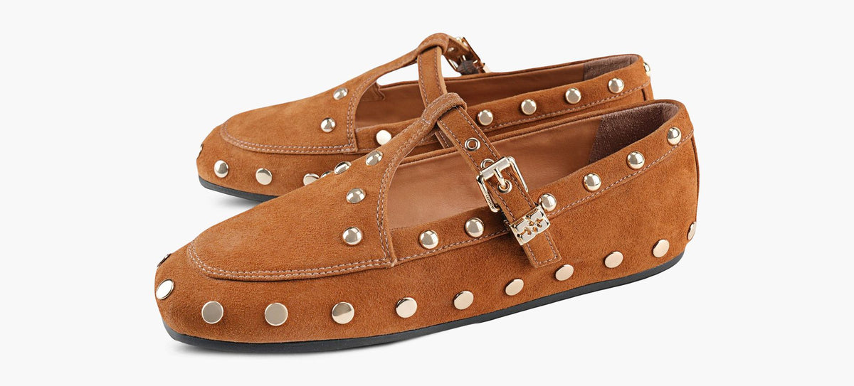 GANNI MARYJENNYSTUDS in TAN view 4