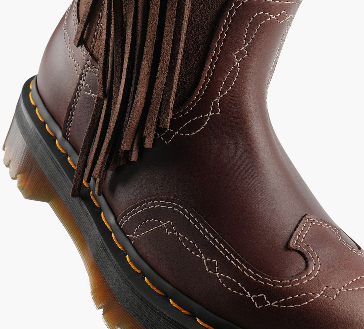 DR. MARTENS DESERTRODEOQUADMIDLEATHERSUEDEBOOT in BROWN view 1b