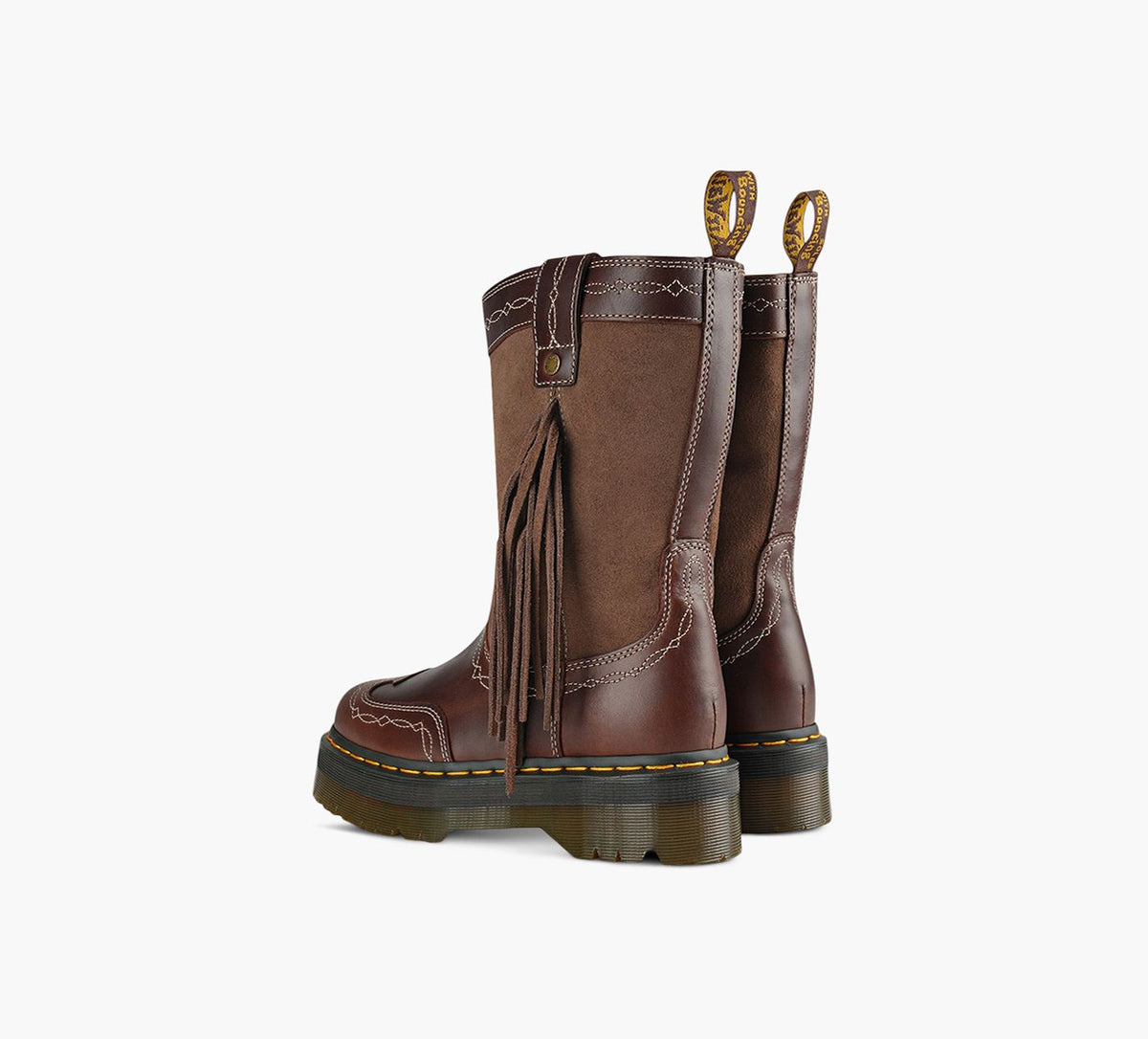 DR. MARTENS DESERTRODEOQUADMIDLEATHERSUEDEBOOT in BROWN view 3