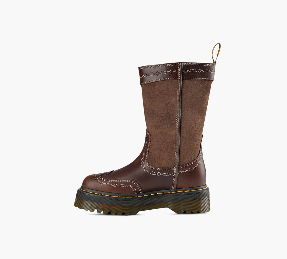 DR. MARTENS DESERTRODEOQUADMIDLEATHERSUEDEBOOT in BROWN view 7