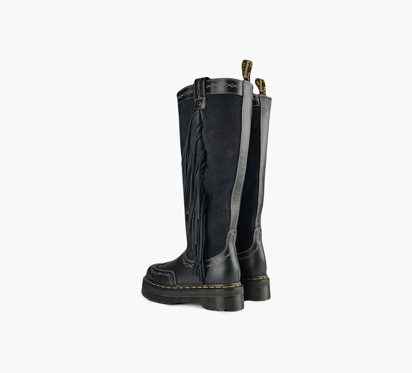 DR. MARTENS DESERTRODEOQUADHILEATHERSUEDEBOOTS in BLACK view 3