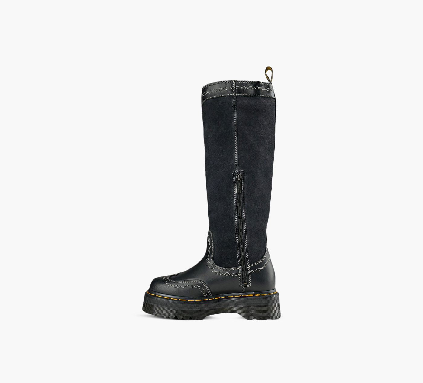 DR. MARTENS DESERTRODEOQUADHILEATHERSUEDEBOOTS in BLACK view 7