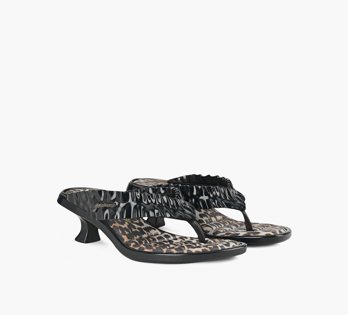 MELISSA MELISSAxGANNIKITTENHEELTHONG in BLACK view 2